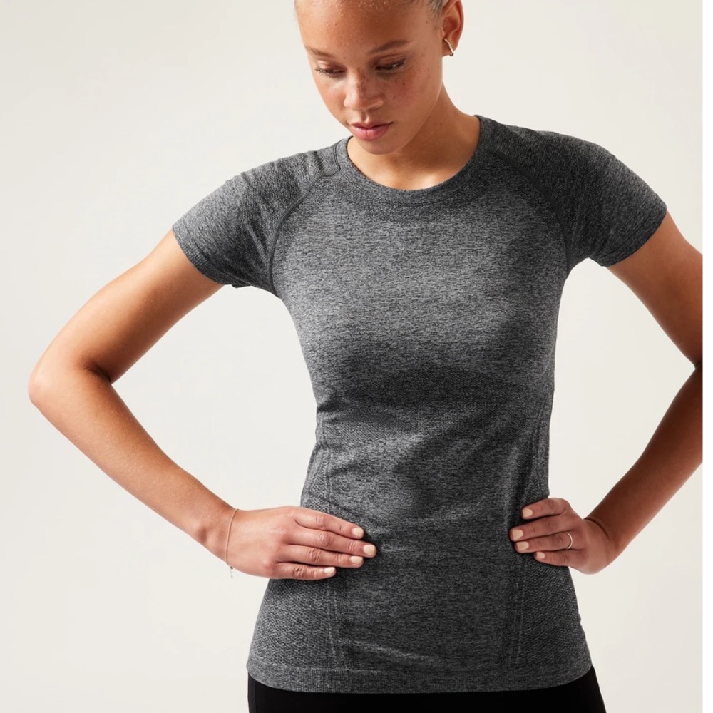 Grey dryfit athleta tee